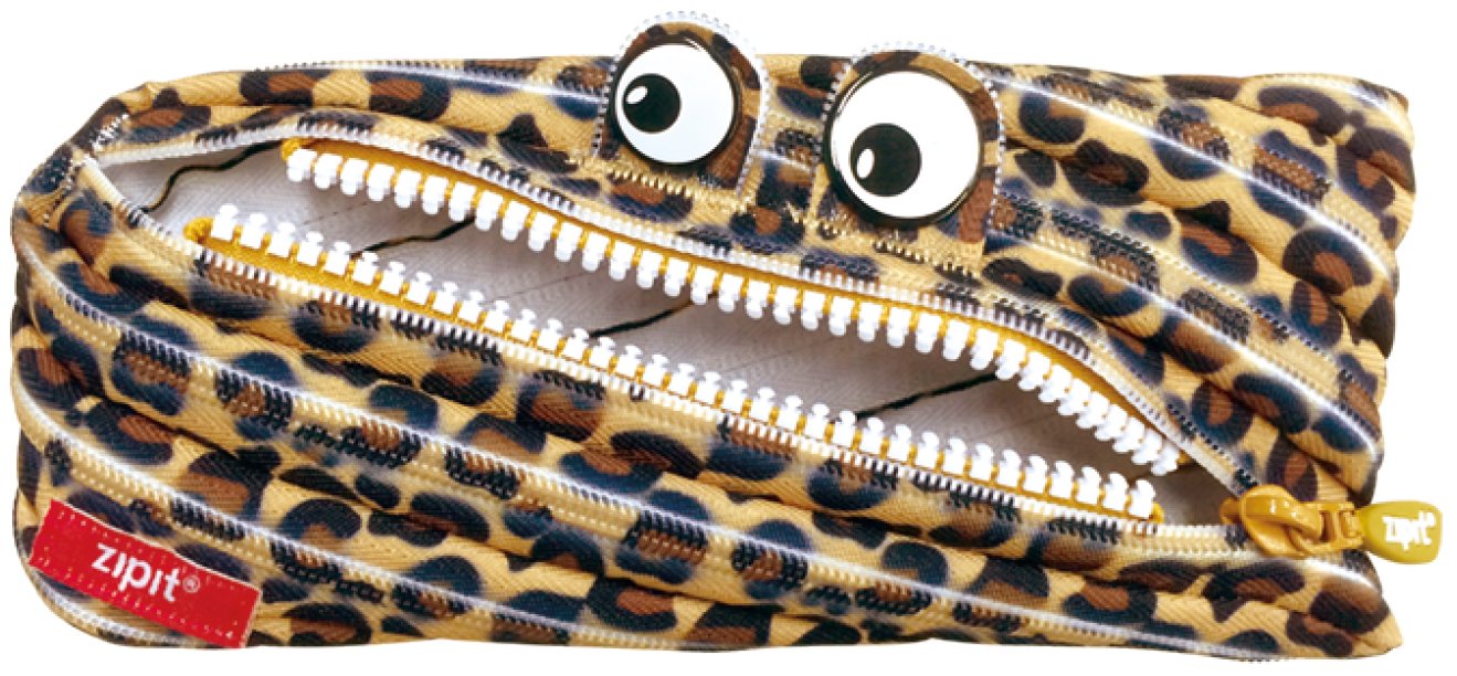 Amazon.co.jp: ZIPIT ペンケース レオパード ブラウン : 文房具